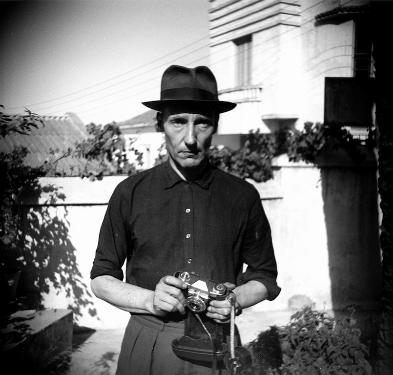 Unknown Photographer Burroughs in the Hotel Villa Mouniria Garden, Tangier Scan from negative 5.6 x 5.8 cm © Estate of William S. Burroughs Courtesy of the William S. Burroughs Estate