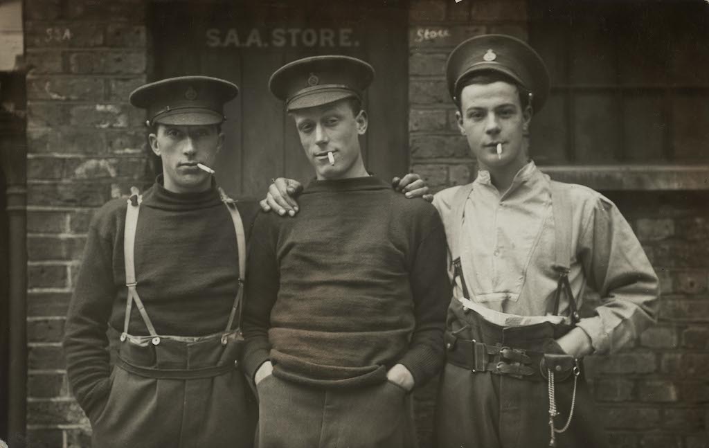 Life Guards S. Raper, Sidney Crockett and William H. Beckham, 13 September 1915 © Christina Broom/Museum of London 
