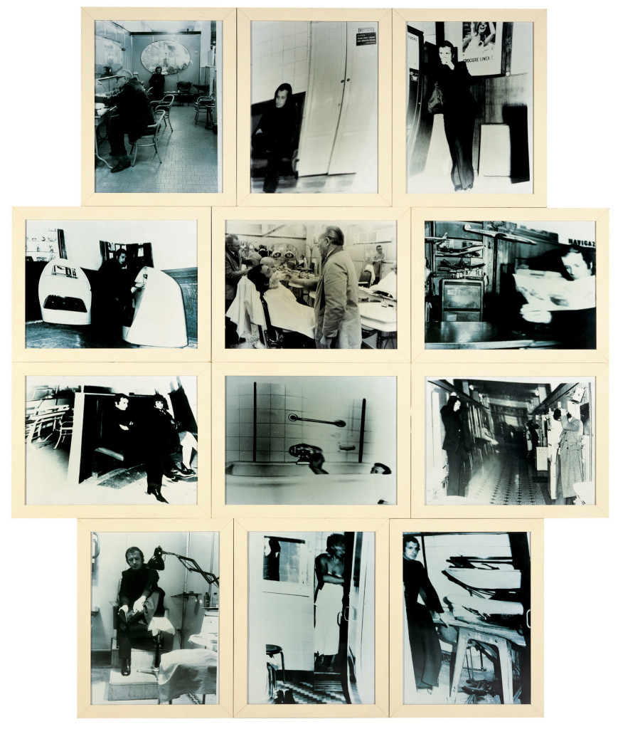 Franco Vaccari, Per un trattamento completo: Viaggio all’Albergo diurno Cobianchi, Milano, 1971 12 fotografie | 12 Photographs 156 x 142 cm Collezione privata / Private Collection Courtesy Galleria 