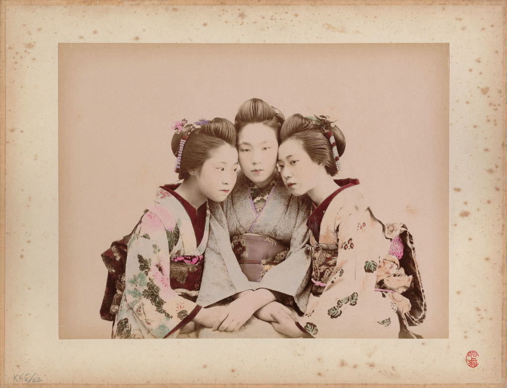 Kusakabe Kimbei, Tre ragazze, 1880-1890