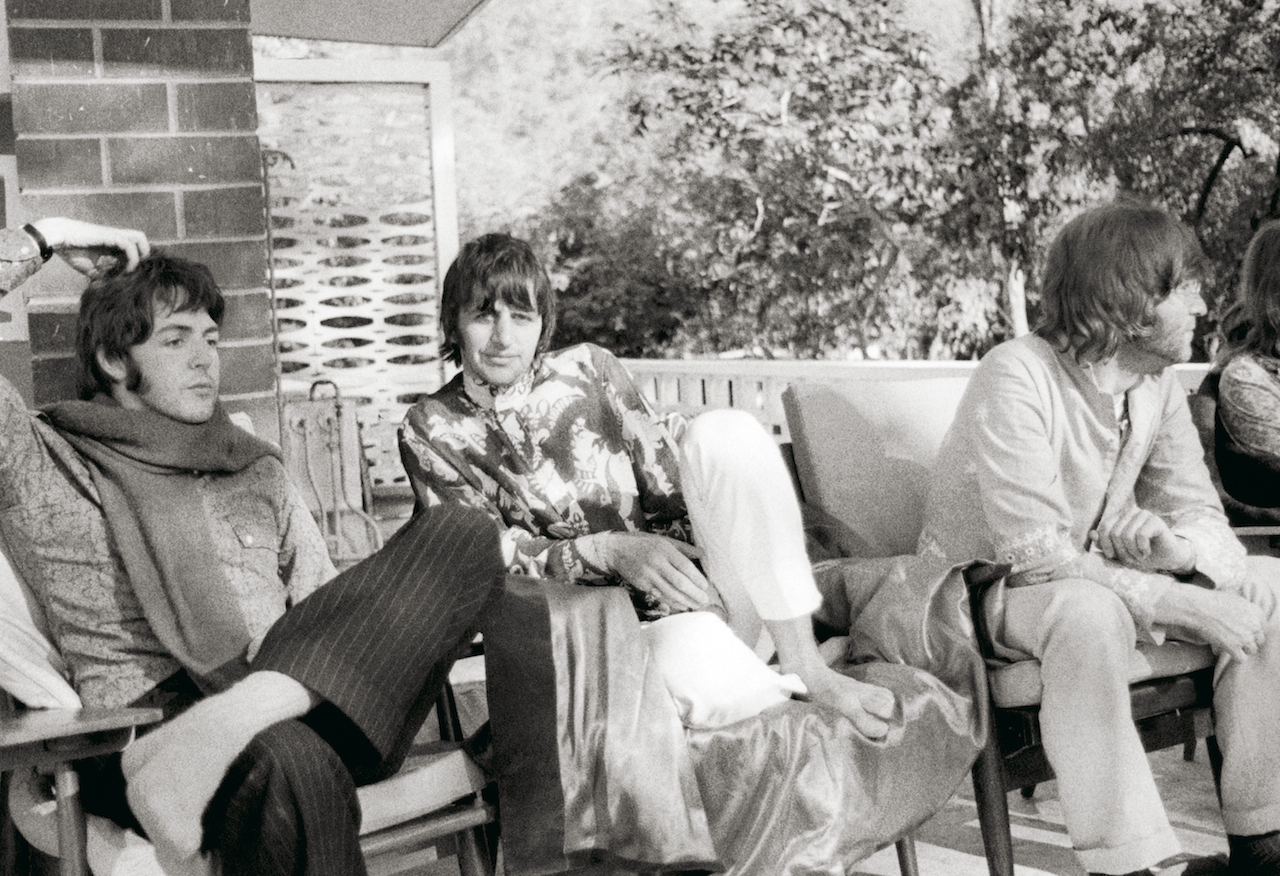 PATTIE-BOYD-Paul-Ringo-and-John-during-a-lecture-II-1968