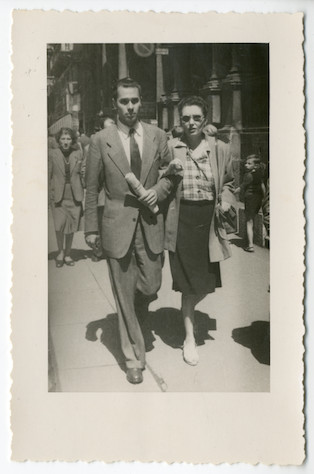 Lalla Romano e suo marito Innocenzo Monti, fine anni 50