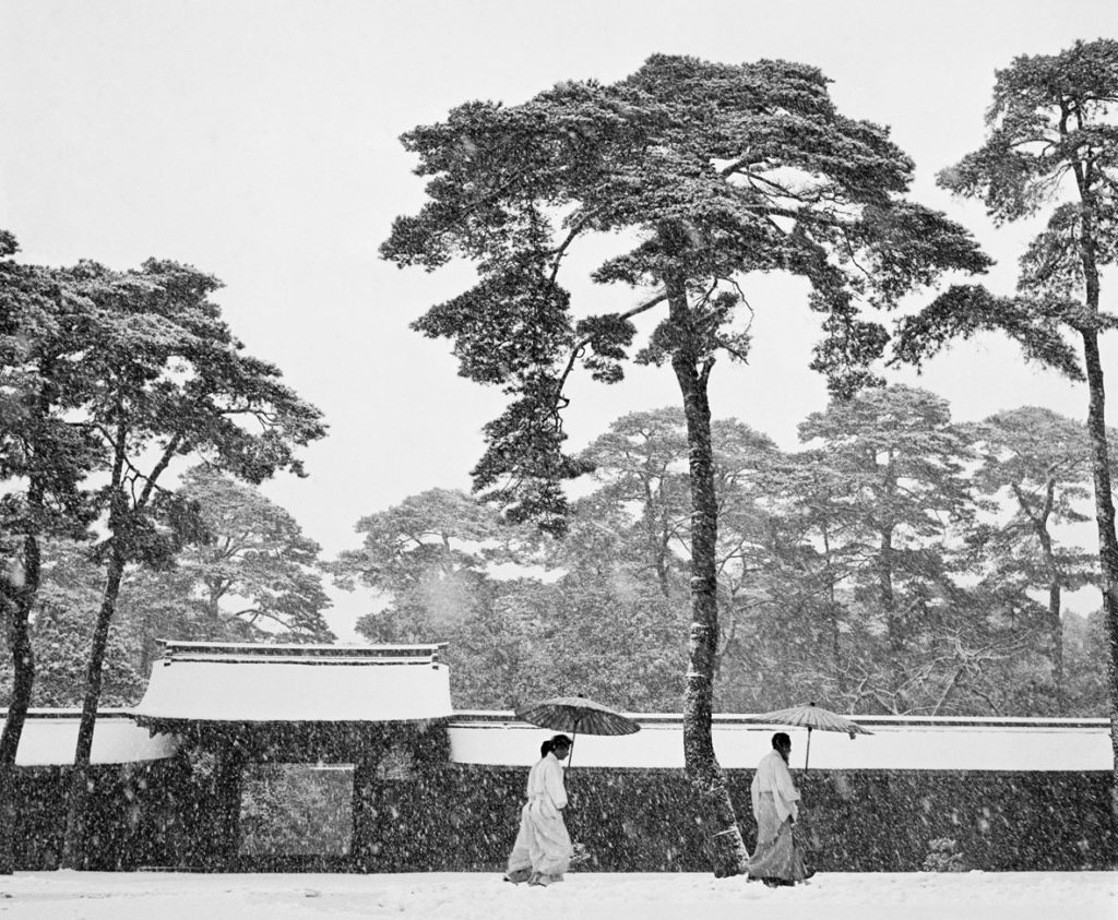 Werner Bischof JAPAN. Tokyo. Courtyard of the Meiji shrine. 1951.