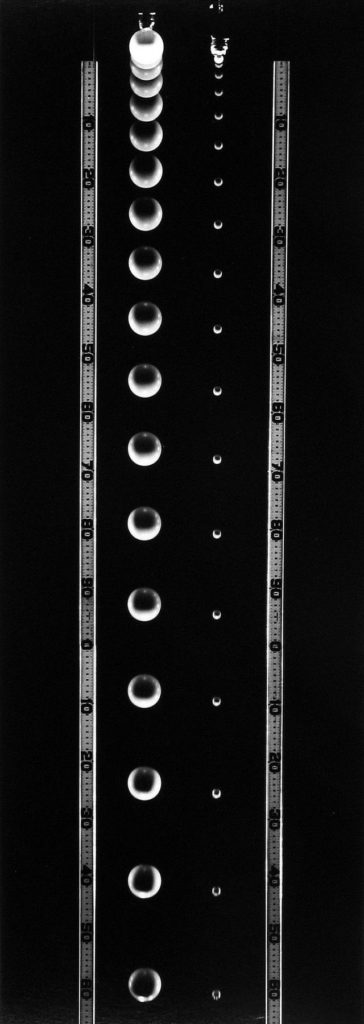 falling balls of Unequal Mass 1958-61 berenice abbott