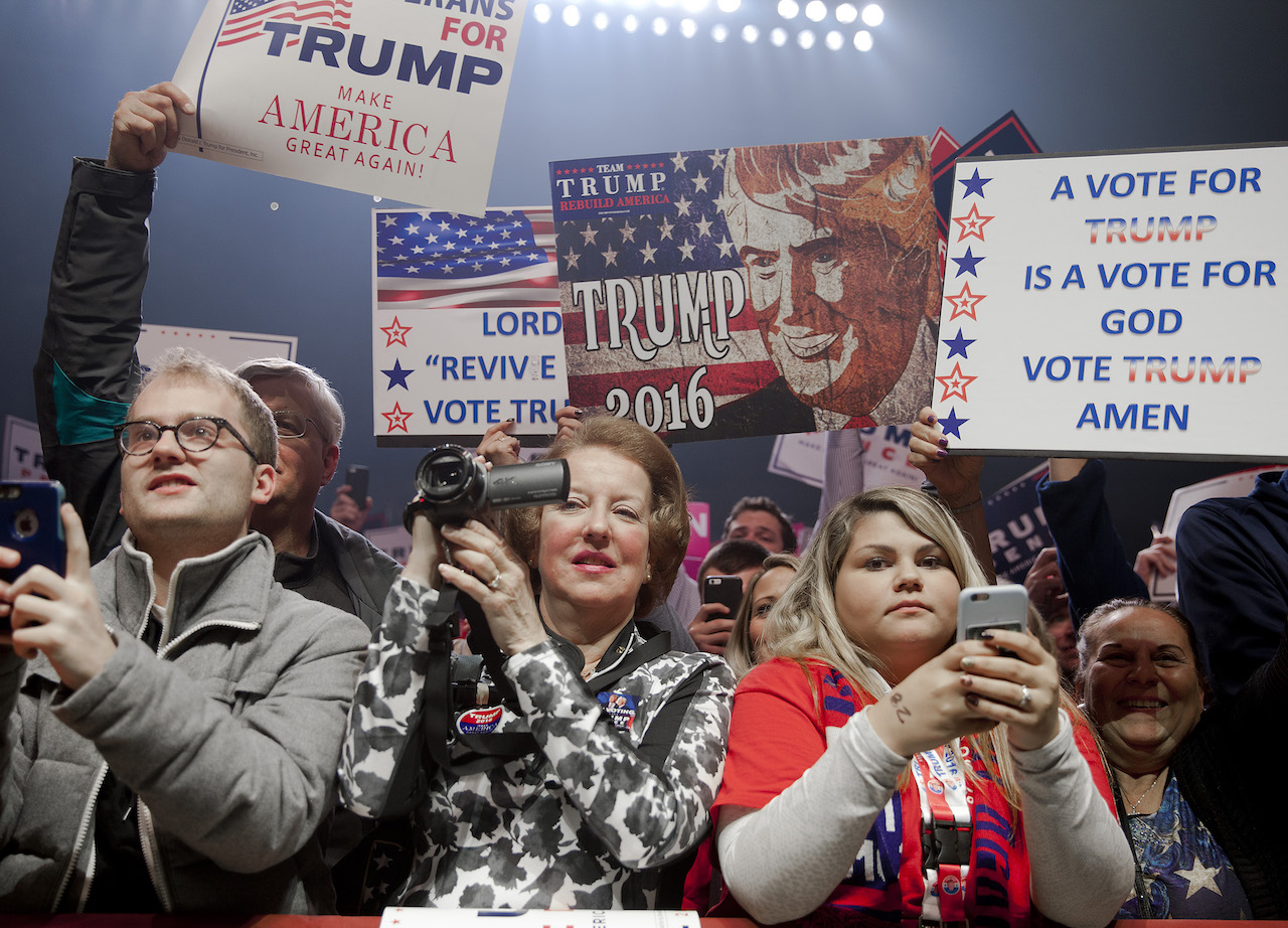 Donald Trump, Rally on the Eve of the Election in Manchester, NH. November 7, 2016