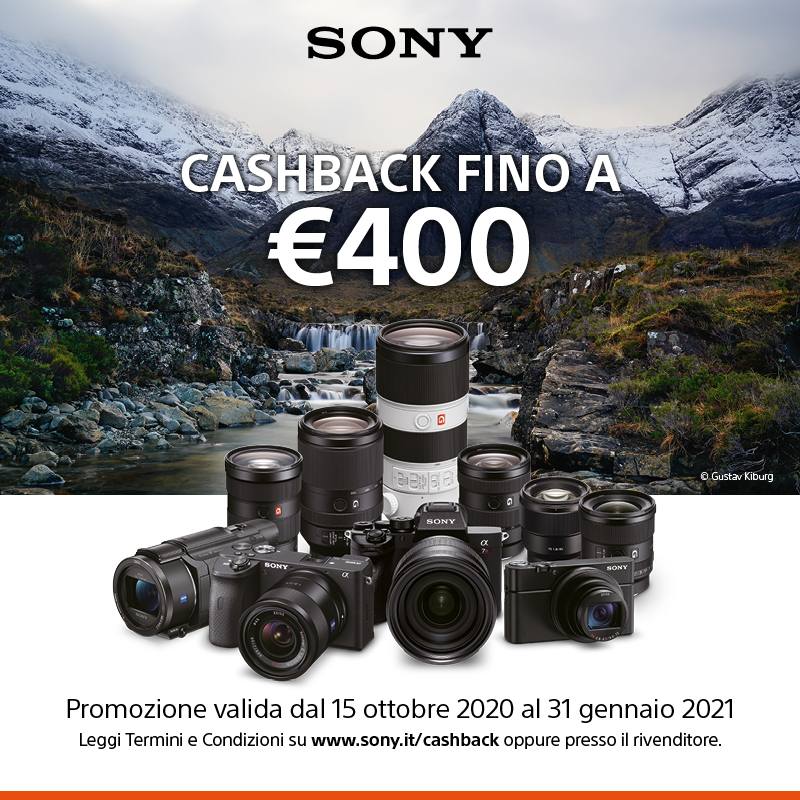 Sony promozioni cashback fotografia