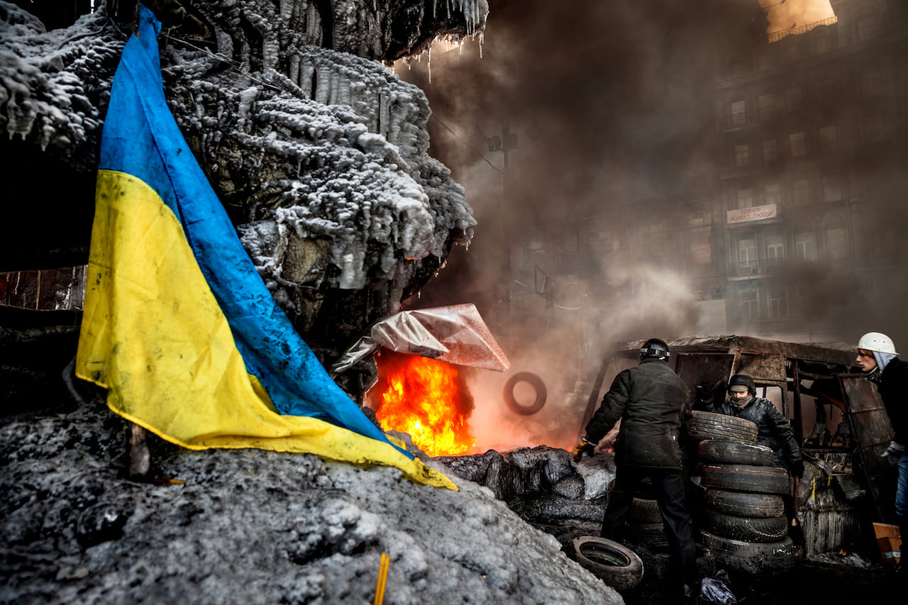 Livio Senigalliesi, KIEV, UKRAINE - January 25, 2014: Mass anti-government protests