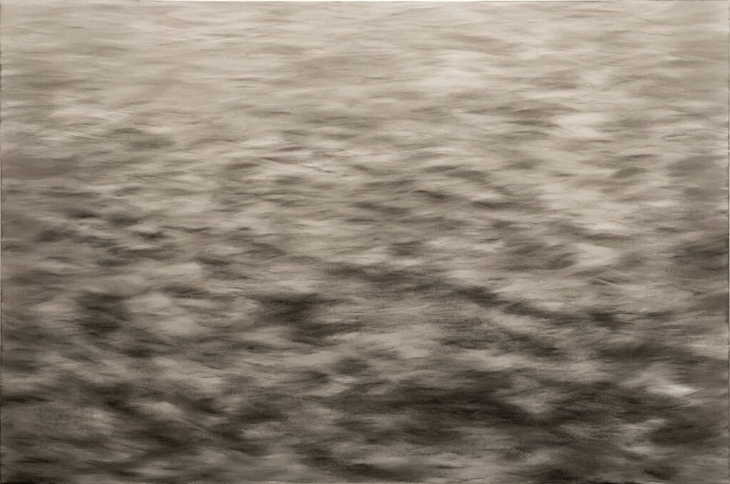 Abel Herrero, Black Motion, 2020, olio su tela, 100 x 150 cm