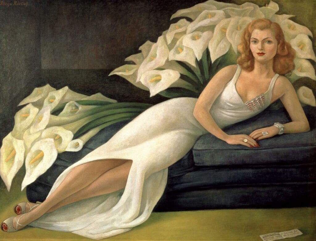 Diego Rivera: Portrait of Natasha Gelman, 1943 Oil on canvas, 115 x 153 cm The Jacques and Natasha Gelman Collection of 20th Century Mexican Art and the Vergel Foundation © Banco de México Diego Rivera Frida Kahlo Museums Trust Mexico, D.F. / By SIAE 2023