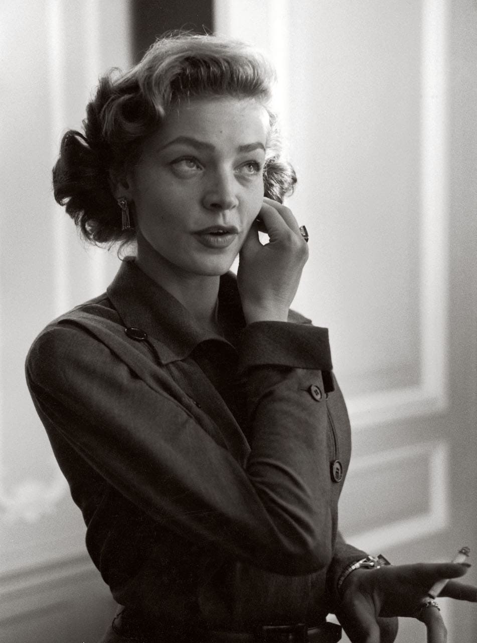 Ruth Orkin, Lauren Bacall, St. Regis Hotel, New York City, 1950, Modern print, 2021 © Ruth Orkin Photo Archive
