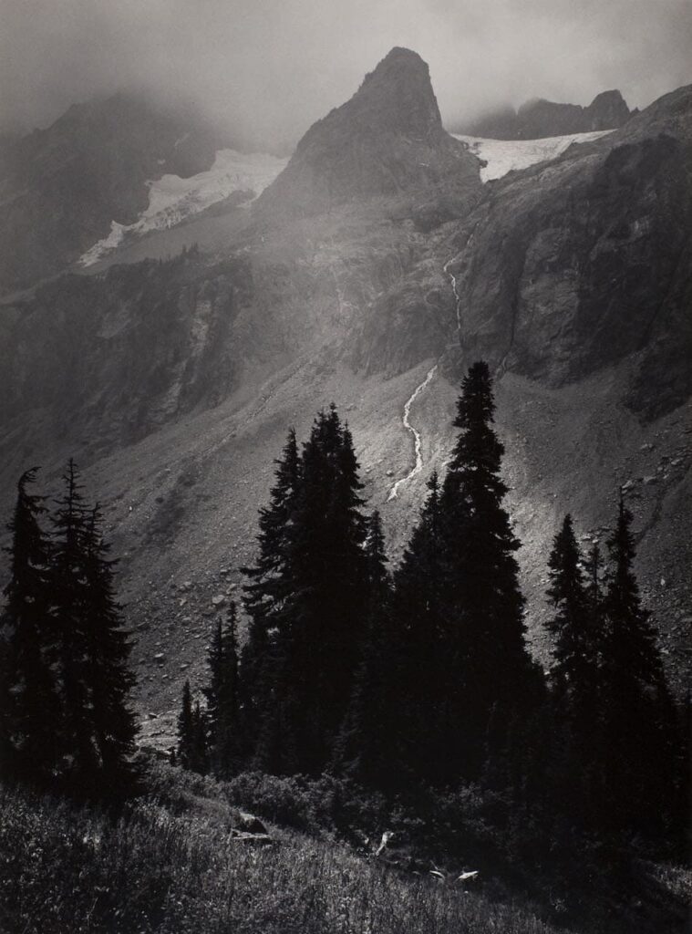 Ansel Adams, Mt. Goode From North, 1958, Courtesy Fondazione di Modena – FMAV Fondazione Modena Visive © The Ansel Adams Publishing Rights Trust