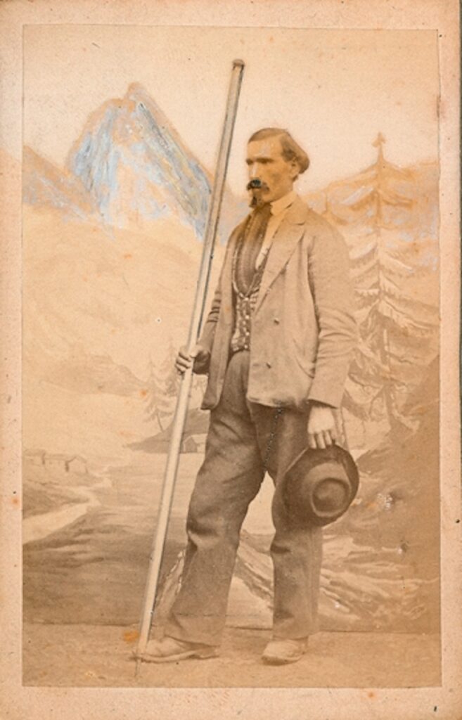 Jean Antoine Carrel, il primo a salire sulla vetta del Cervino dal versante italiano, il 16-17 luglio 1865, 1867. Foto di George Carrel. Centro Documentazione Museo Nazionale della Montagna – CAI Torino