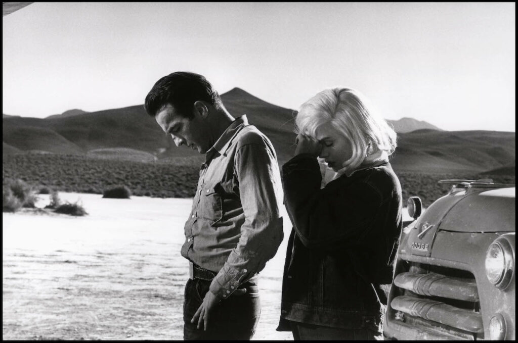 Marilyn Monroe and Montgomery Clift during filming of 'The Misfits', FILM: The Misfits, Nevada, USA, 1960 © Eve Arnold/Magnum Photos